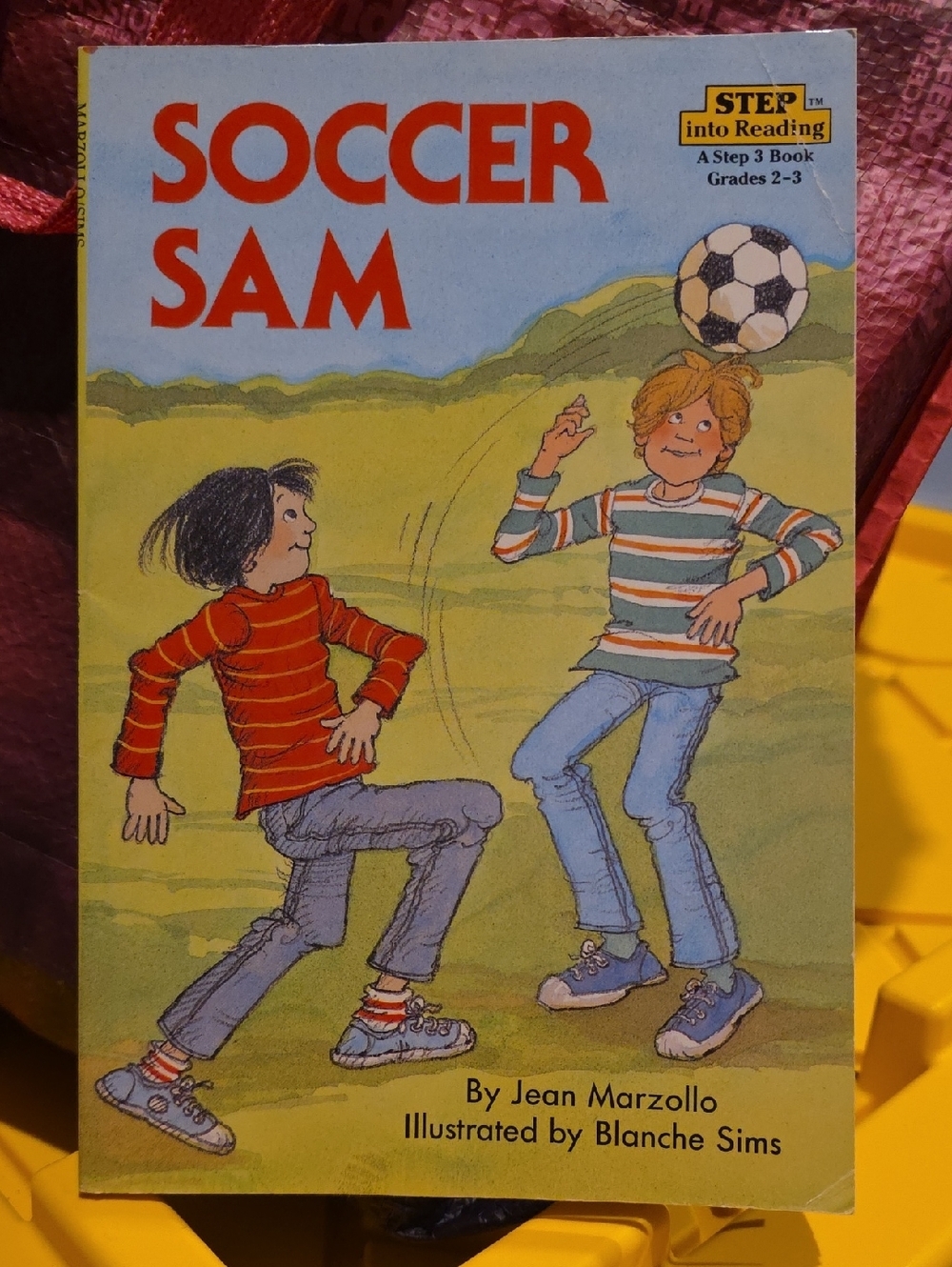 Soccer Sam Illustrated Children's Book - Bright Red & Green Cover